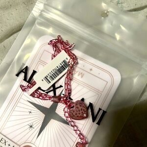 💖 NWT Alex and Ani Double Paperclip Heart Chain Bracelet